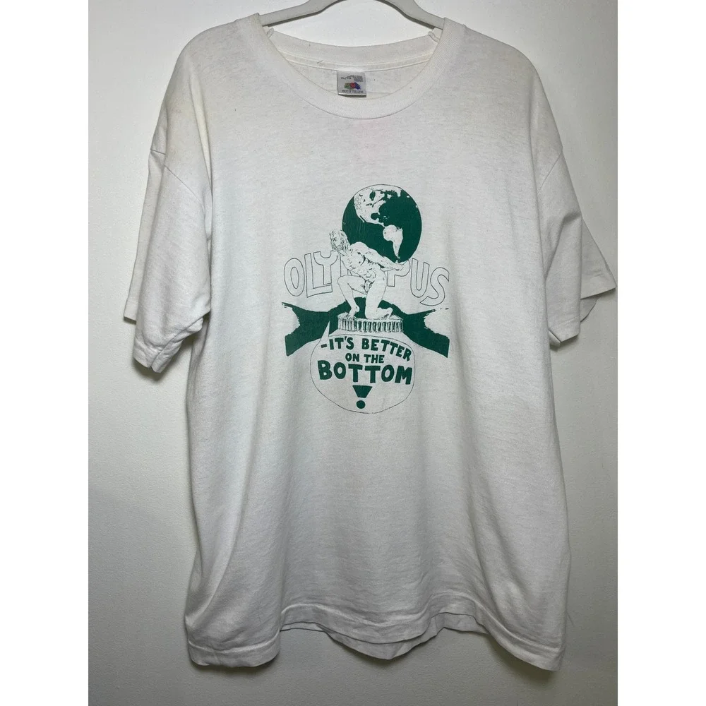 Vintage Fruit of the Loom Olympus VIC 2 Gods and Goddesses Graphic T-Shirt White